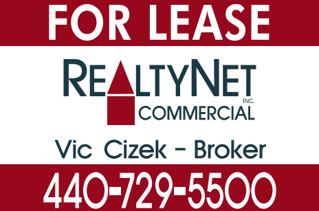 RealtyNet Inc commercial for lease sign